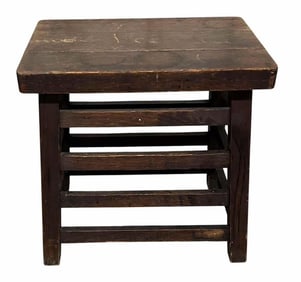 Oaks And Crafts Style Stool 14"X20"X20"