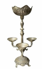 Victorian Style Large Silver Plated Epergne Style Centerpiece 16"X16"X30"