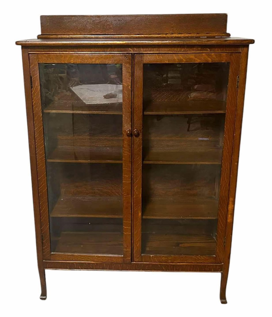 Victorian Style Oak China Cabinet 14"X42"X60" (1 of 3)