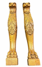 Oak Griffin Carved Columns 5"X5"X35"