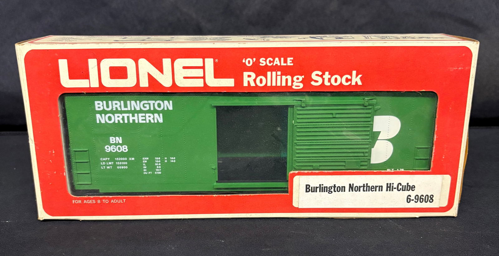 Lionel Burlington Northern Hi-Cube 6-9608 O Scale Rolling Stock 12" (1 of 5)