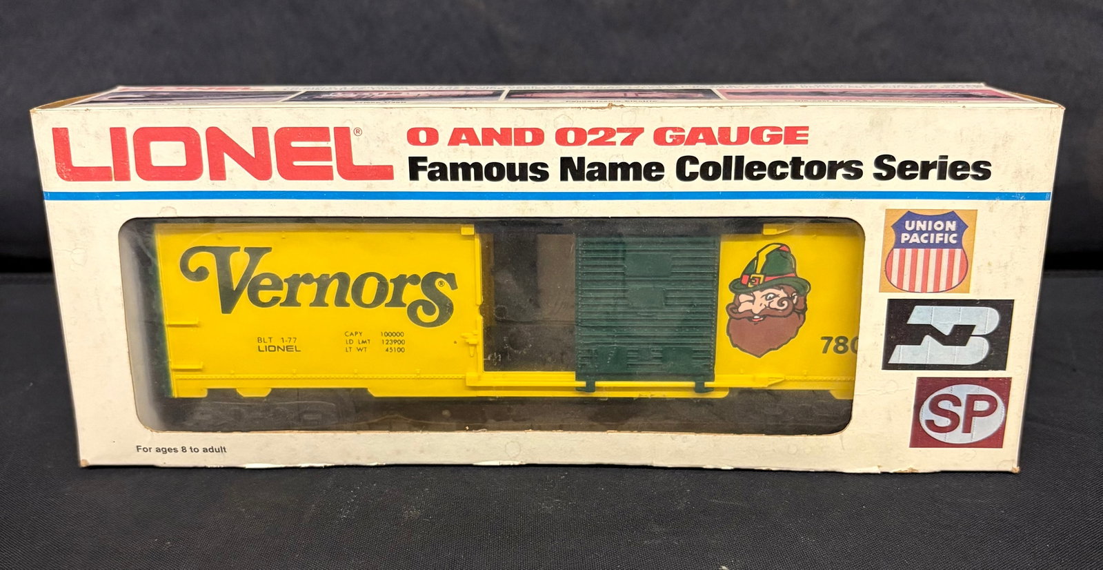 Lionel Vernors Box Car 6-7809 O Gauge With Original Box 11.5": Lionel Vernors Box Car 6-7809 O Gauge With Original Box 11.5"