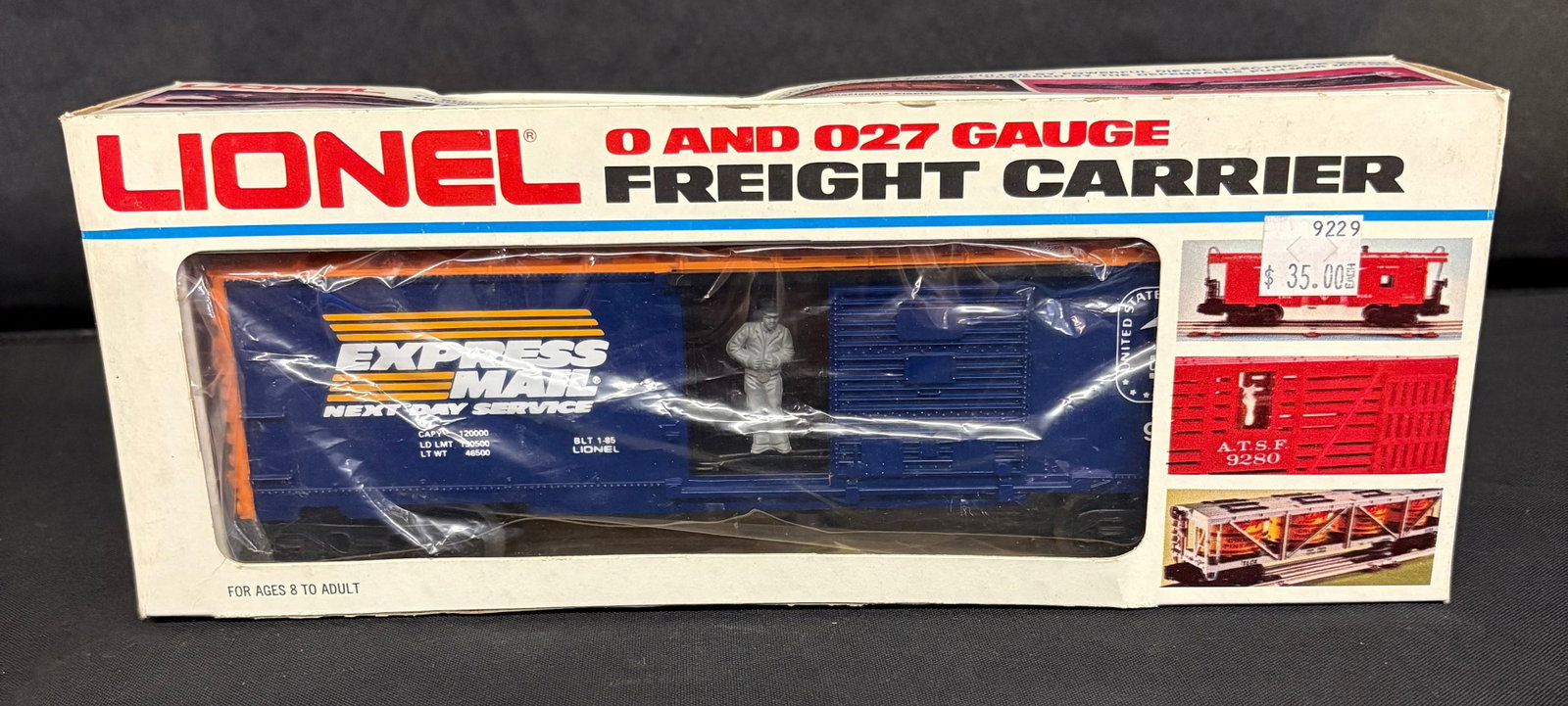 Lionel Express Mail Operating Box Car 6-9229 O Gauge With Original Box 11": Lionel Express Mail Operating Box Car 6-9229 O Gauge With Original Box 11"