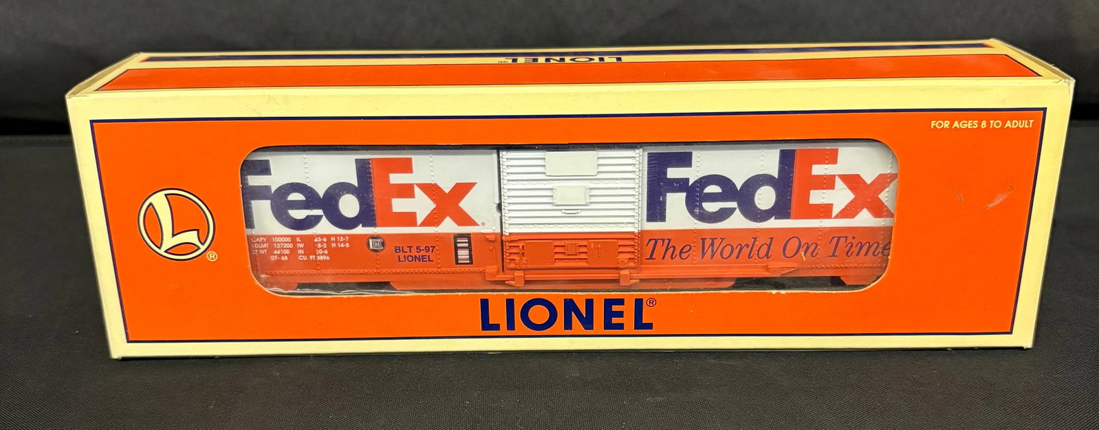 Lionel 3464X Fedex Animated Boxcar 6-19835 With Original Box 11.5": Lionel 3464X Fedex Animated Boxcar 6-19835 With Original Box 11.5"