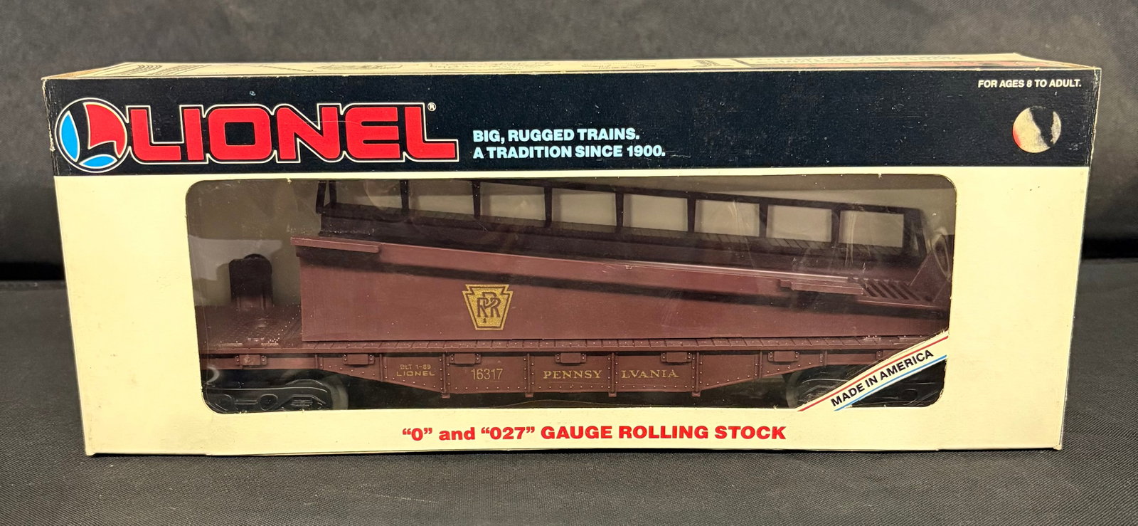 Lionel Pennsy Barrel Ramp Car 6-16317 O Gauge With Original Box 12": Lionel Pennsy Barrel Ramp Car 6-16317 O Gauge With Original Box 12"