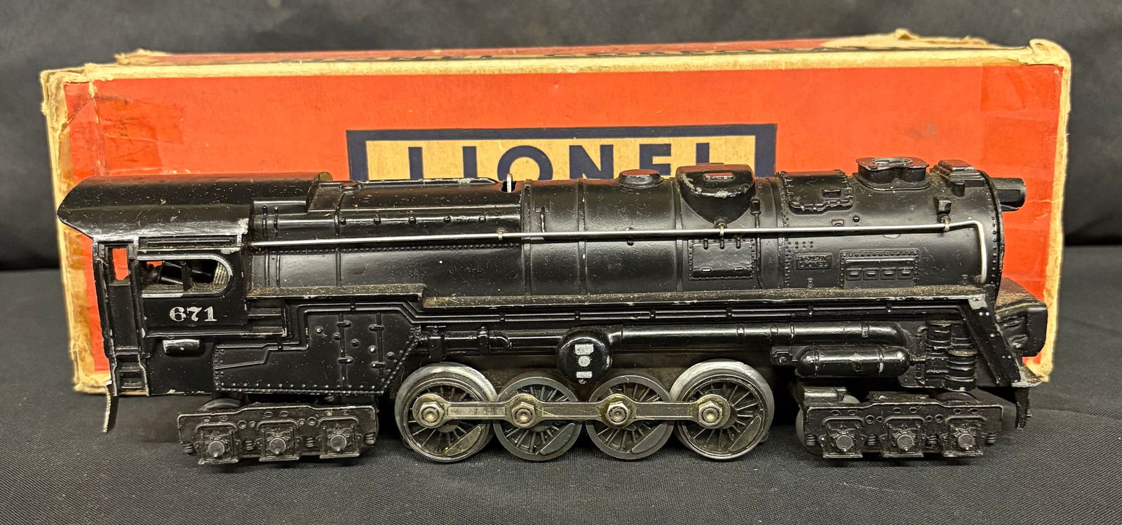Lionel Engine No. 671 Locomotive With Smoke Chamber And Box S-2 Steam Turbine Type 6-8-6 13" (1 of 9)