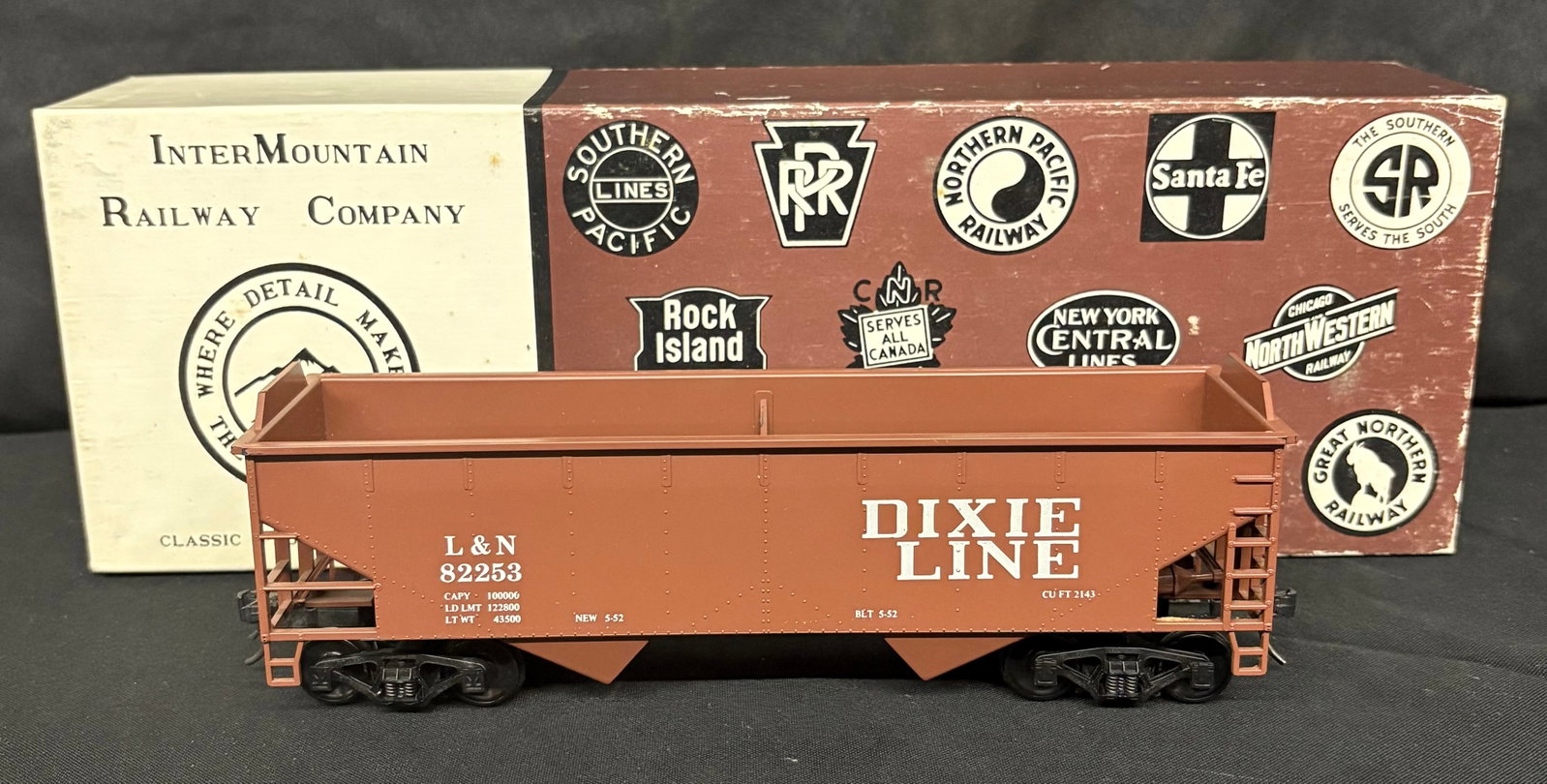 Weaver Louisville - Nashville #82253 Hopper Car With Original Box 9": Weaver Louisville - Nashville #82253 Hopper Car With Original Box 9"