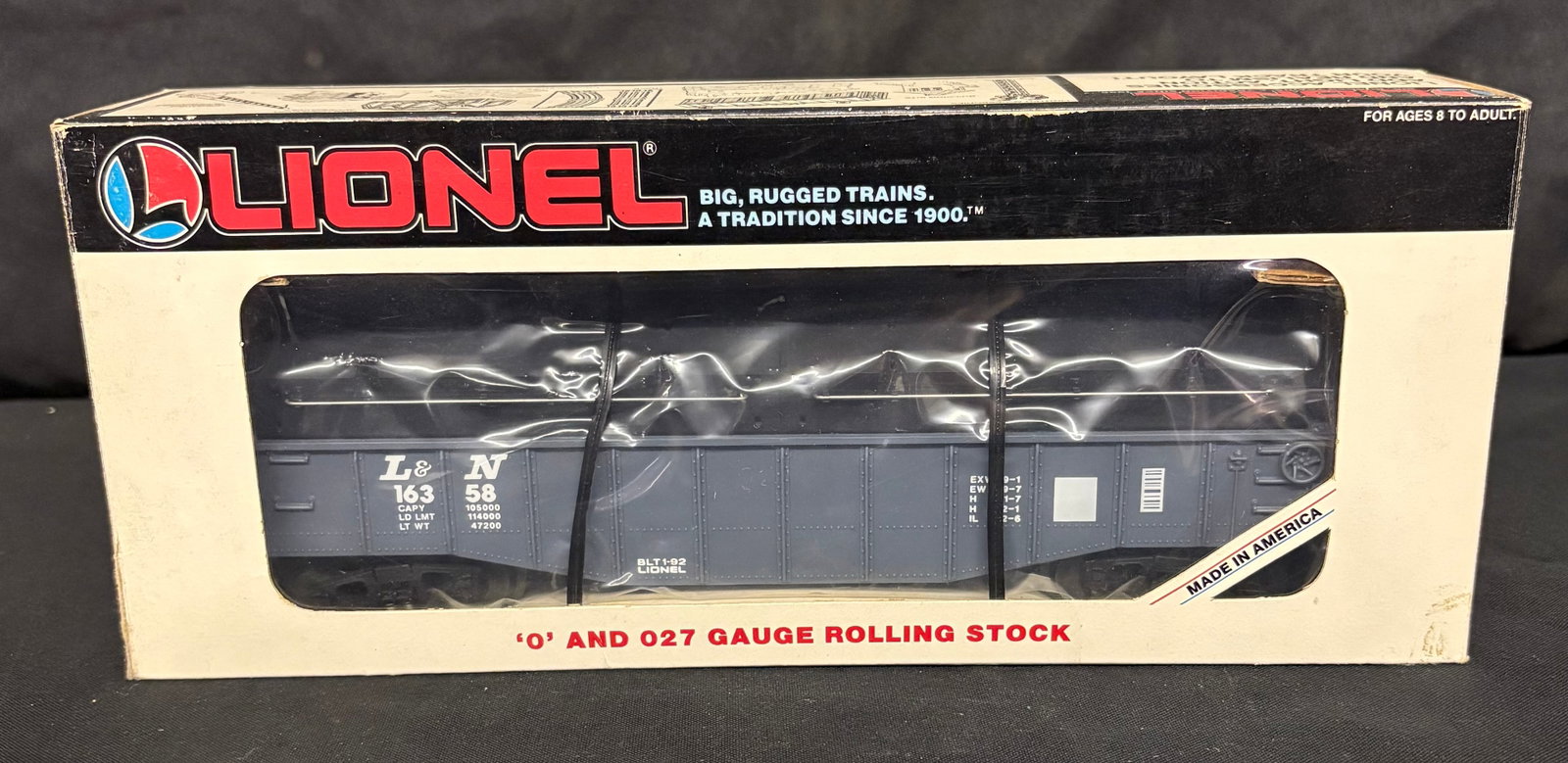 Lionel Louisville - Nashville Gondola With Coil Covers 6-16358 With Original Box 12": Lionel Louisville - Nashville Gondola With Coil Covers 6-16358 With Original Box 12"