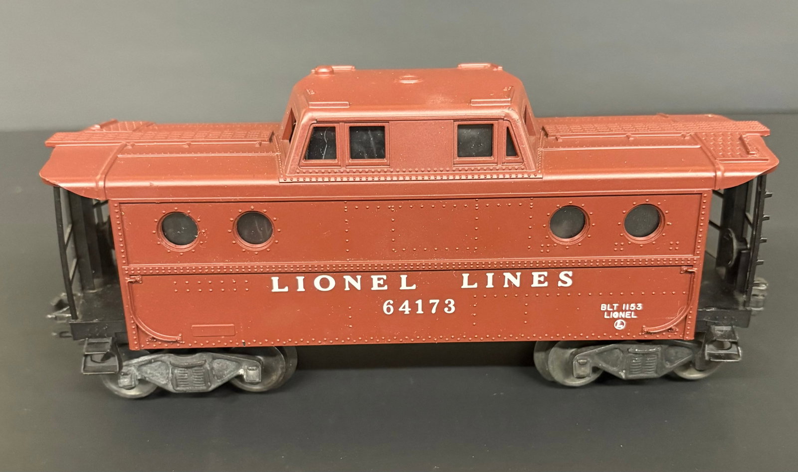 Lionel No. 6417-25 N5C Porthole Caboose 1954 8": Lionel No. 6417-25 N5C Porthole Caboose 1954 8"