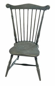 Windsor Style Salesman Sample Chair In Green Paint 4"X6"X10"