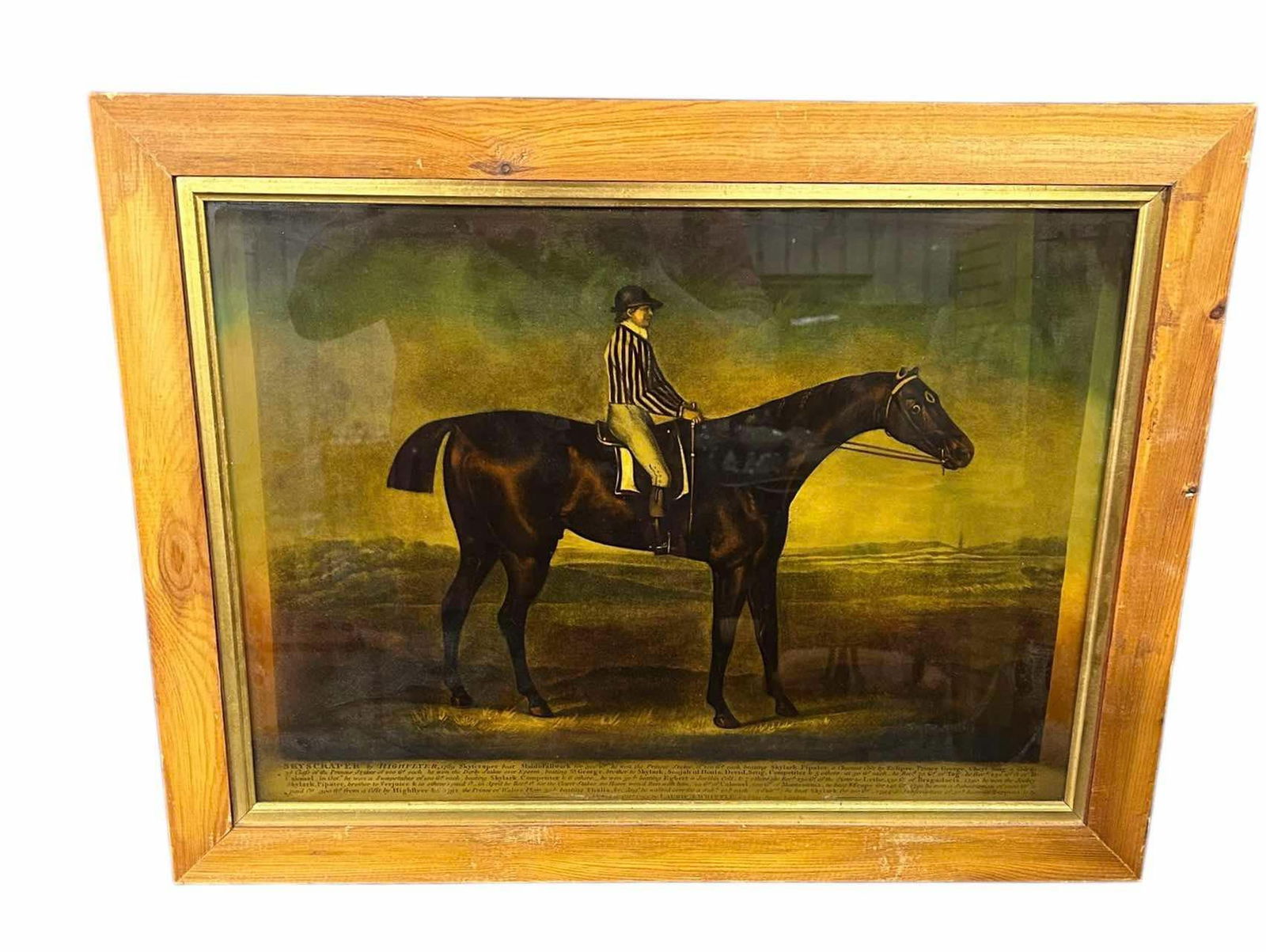 Early English Reverse Print On Glass Published By Laurie And Whittle, London Skyscraper By Highflyer (1 of 2)