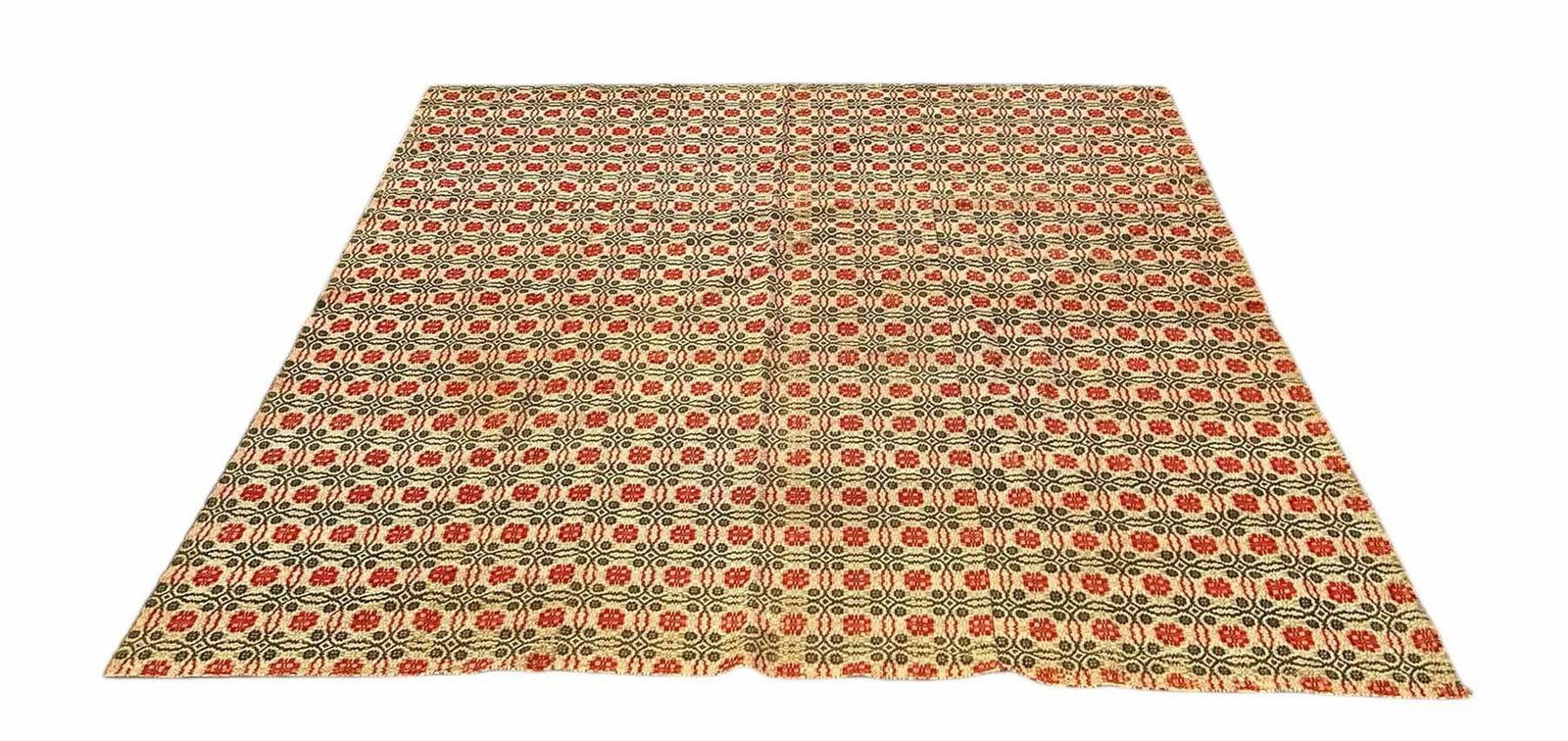 Early Hand Woven Coverlet 78"X83" (1 of 2)