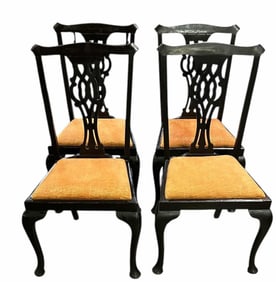Early Queen Anne Style Chairs 17"X20"X40"