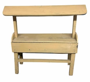 Early Painted Saddle Or Tack Bench 17"X44"X49"
