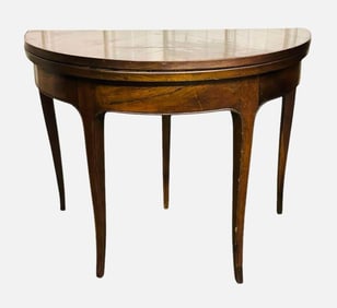Early French Mahogany Game Table On Tall Legs 20"X38"X29.5"