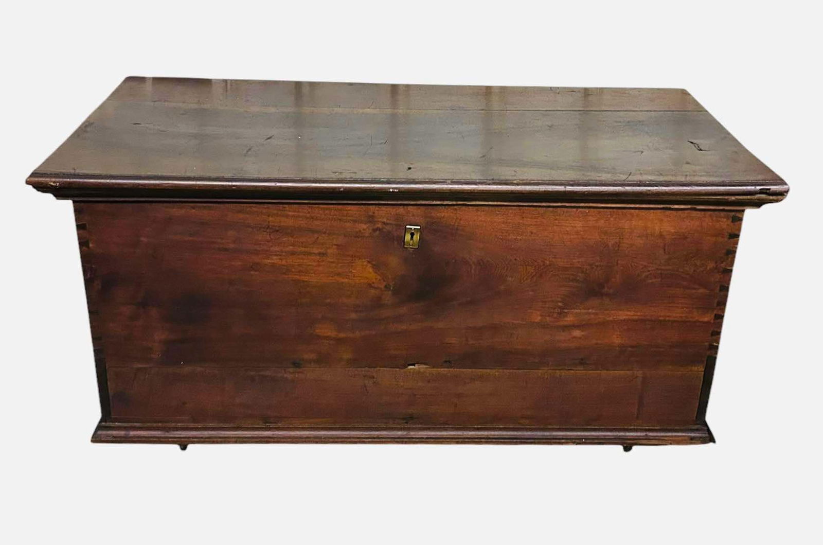 Early Walnut Blanket Box With Unusual Drawer 23"X52"X27" (1 of 6)
