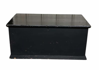 Early Blanket Chest In Original Black Paint 20"X37"X18"