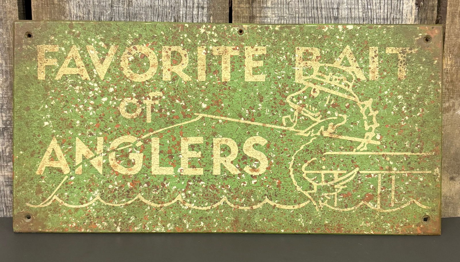 Favorite Bait Of Anglers Fishing Sign By The Great Northwoods Trading Company 8"X16" (1 of 4)