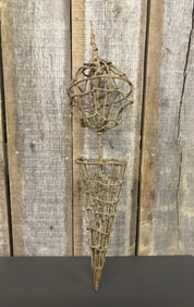 Unique Early Woven Insulated Wire Hanging Decoration 27"