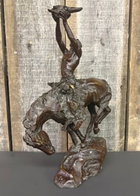 Buck McCain, Prayer To The Healing Spirit, 1988 Bronze Sculpture 5"X12"X16"