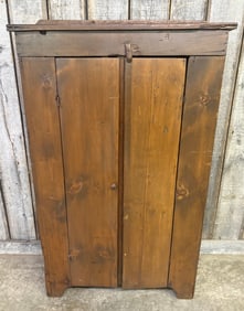 Early Primitive Style Two Door Jelly Cupboard Measuring 14"X35"X57"