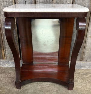 French Restoration Console Table Style Petticoat Table Measuring 17"X24"X31": French Restoration Console Table Style Petticoat Table Measuring 17"X24"X31"