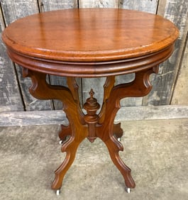 Early Victorian Style Carved Side Table - Lamp Table 24"X29"