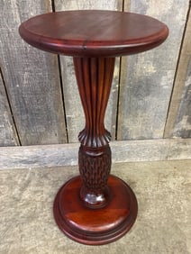Antique Mahogany Pedestal Table 12"X24"