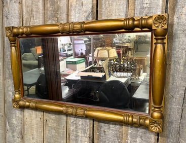 Sheraton-Empire Style Gold Wall Mirror 41"X23"