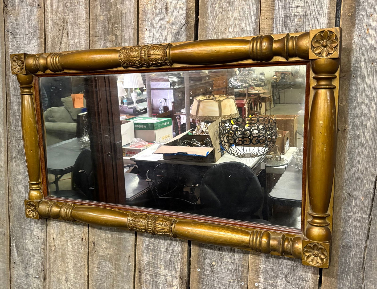 Sheraton-Empire Style Gold Wall Mirror 41"X23" (1 of 7)