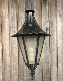20th Century Hanging Lantern With Glass Panels 15"X30"