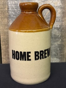 Home Brew Made In England By Pearson's Of Chesterfield Established 1810 Stoneware Crock Jug 4"X7"