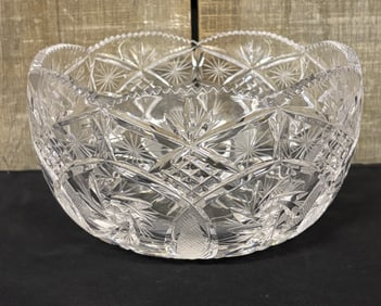 Large Cut Glass Bowl 7"X5"