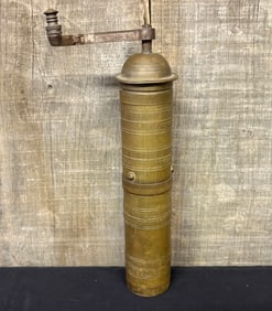 Antique Brass Turkish Coffee Grinder 2"X5"X11"
