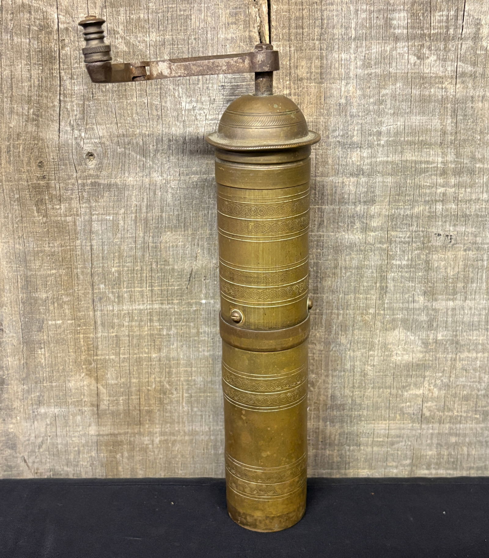 Antique Brass Turkish Coffee Grinder 2"X5"X11" (1 of 6)