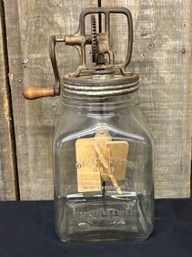 Antique Dazey Churn No. 60 Butter Churn (Lid As Pictured) 6"X8"X16"
