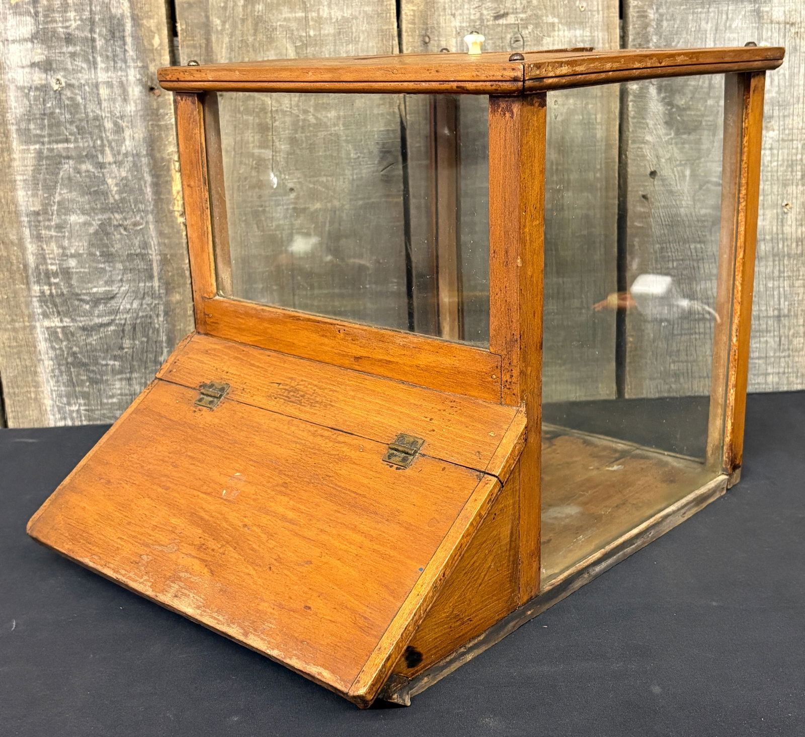 Antique General Store Countertop Cracker, Biscuit, Cookie Or Candy Display 12"X18"X13" (1 of 6)