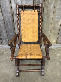Antique Victorian Hunzinger Style Rocking Chair 22"X27"X39"