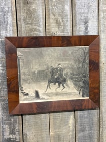 Framed Print Of President George Washington At The Battle Of Trenton (December 26, 1776) 26"X21"