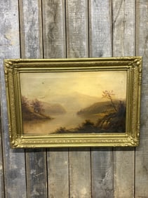 19th Century American Landscape In The Style Of Jasper Francis Cropsey, Known For Hudson River