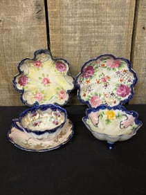 Lot Of Nippon Style Porcelain Bowls - Tableware 5.5"X5.5"X2.5"