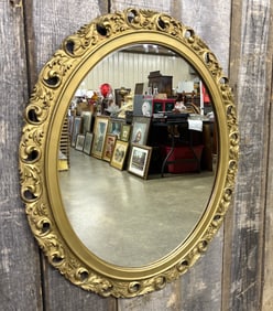 Antique Gold Framed Mirror 25"X30"