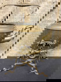 Brass Tilting Spirit Kettle 5"X9"X12"