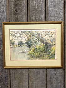 Mayme On The Elkhorn" By Paul Sawyier 1423/2500 With Authentication 25"X20