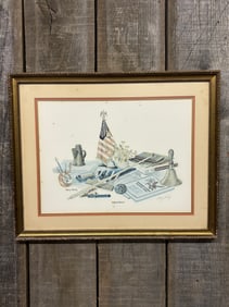 Teaching" Signed By Artist Mary Neely; Framed. 22"X18