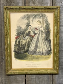 Framed Print From "La Mode Illustree" A French Fashion Magazine Published From 1860-1937 15"X19"
