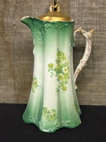 C. 1895 Warwick China Chocolate Pot - Teapot 4"X7"X10"