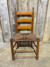 Early Ladderback Shaker Style Chair 15"X18"X36"