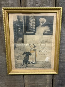 Gilt Framed "Jack, The Giant Killer" Cream of Wheat Co. Print, 1909 13"X16"
