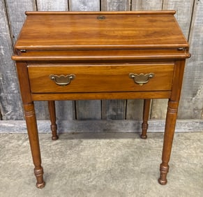 Vintage Maple Drop Down Secretary Desk 21"X30"X35"